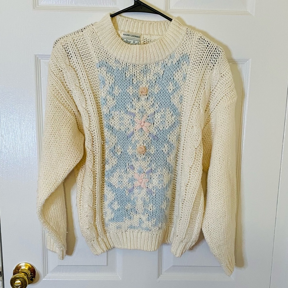 Colter Bay Womens Hand Loomed Small Knit Sweater